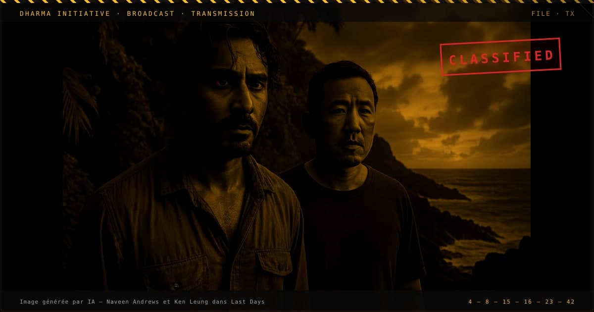 Sayid et Miles réunis à l'écran — Naveen Andrews et Ken Leung dans Last Days